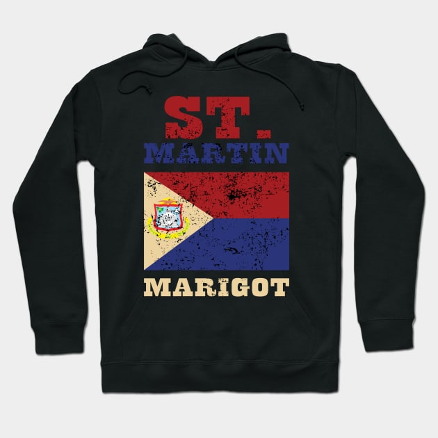 Flag of St Martin Hoodie by KewaleeTee